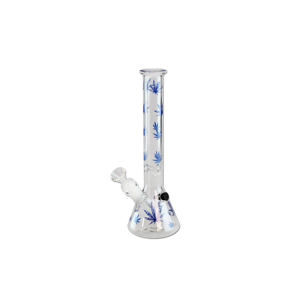 Bong vidro Ice Blue Leaves 25 cm