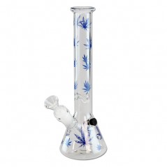 Bong vidro Ice Blue Leaves 25 cm