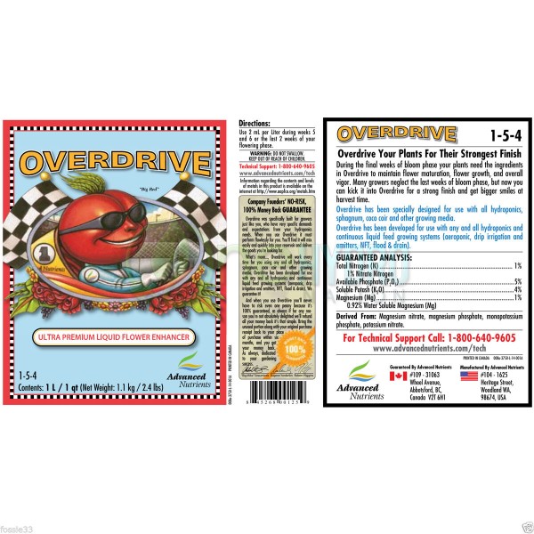 Overdrive advanced nutrients GROW NUTRIENTS CANNABIS STORE GARDNE CENTER GROWSHOP ONLINE GROW STORE