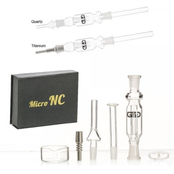 Bong BHO Cristal Nectar Colector Quartz & Titanium 21 cm