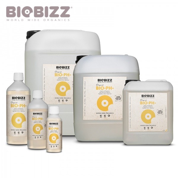 Bio pH Down BioBizz 250ml, 500ml, 1L, 5L, 10L e 20L growshop cultivo indoor loja grow hidroponia lumatek atami