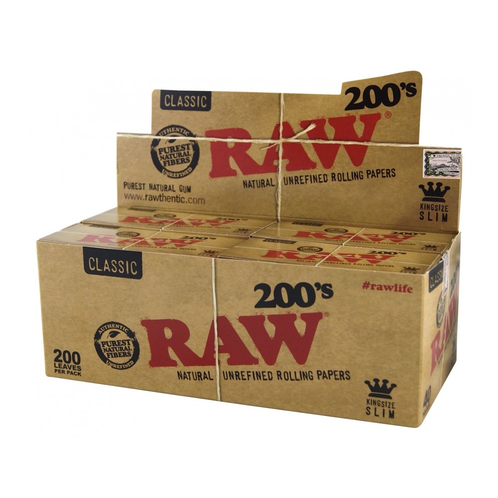 Caixa RAW 200's King Size Slim LOJA DE CULTIVO ONLINE