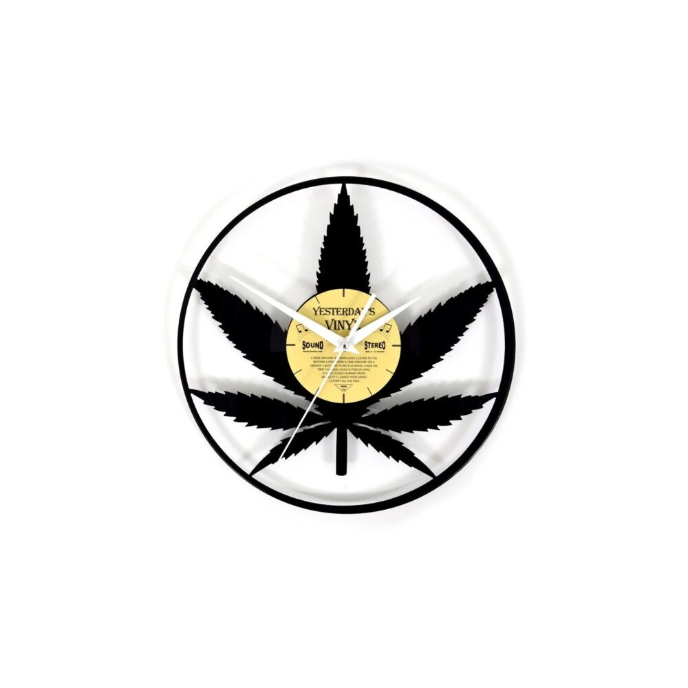 Relógios Vinyl Leaf Green