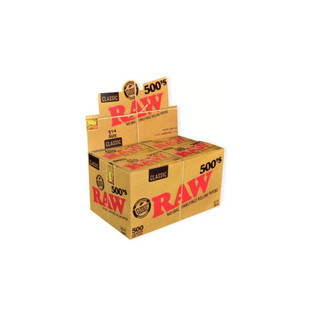 Caixa RAW 1 ¼ 500's LOJA DE CULTIVO ONLINE
