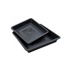Prato 12cm Quadrado Preto Simples loja de cultivo growshop cultivo indoor DISH FOR PLANTS POTS