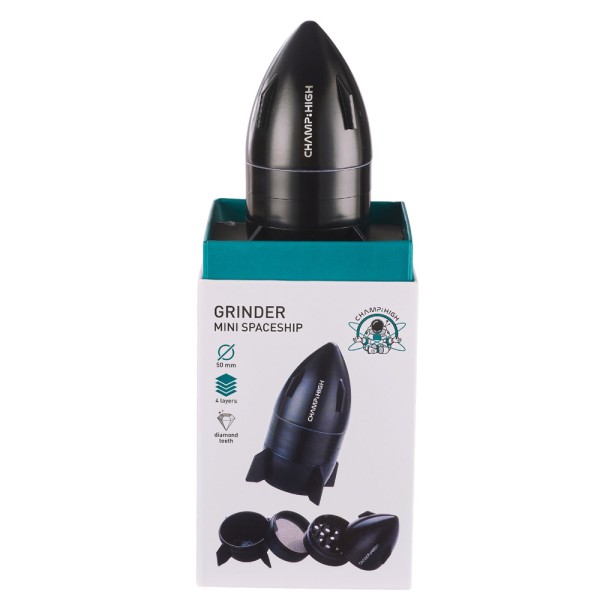 Grinder de Metal Space Black 50 mm loja de cultivo growshop cultivo indoor headshop