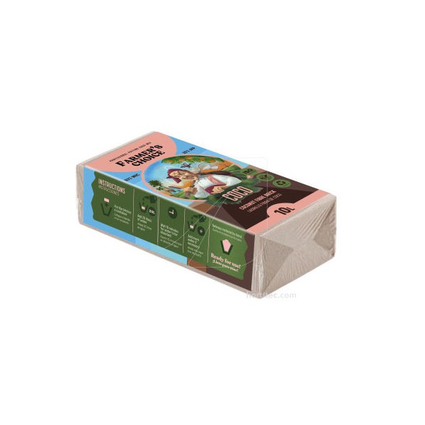 Tijolo de Côco 650gr 10 L Farmer´s ChoiceCOCO GROW STORE GARDEN CENTER Coconut Brick ladrillo coco coco substrate