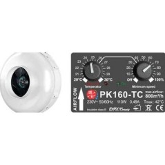 Extractor 800 m3/h Prima Klima + controlador   garden center LOJA DE CULTIVO PROFISSIONAL