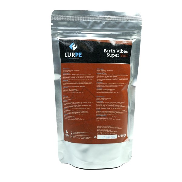 Lurpe Earth Vibes Super Soil 250G GROWSHOP ONLINE LOJA DE CULTIVO ONLINE GARDEN CENTER ORGANIC NUTRIENTS