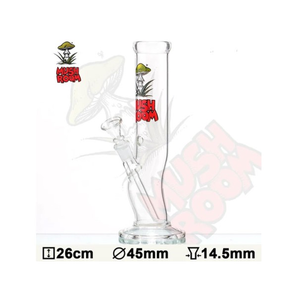 Bong de Vidro Mushroom Curvo 26 cm