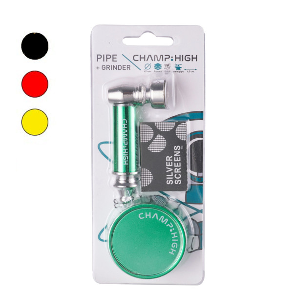 Kit Cachimbo Champ High + grinder