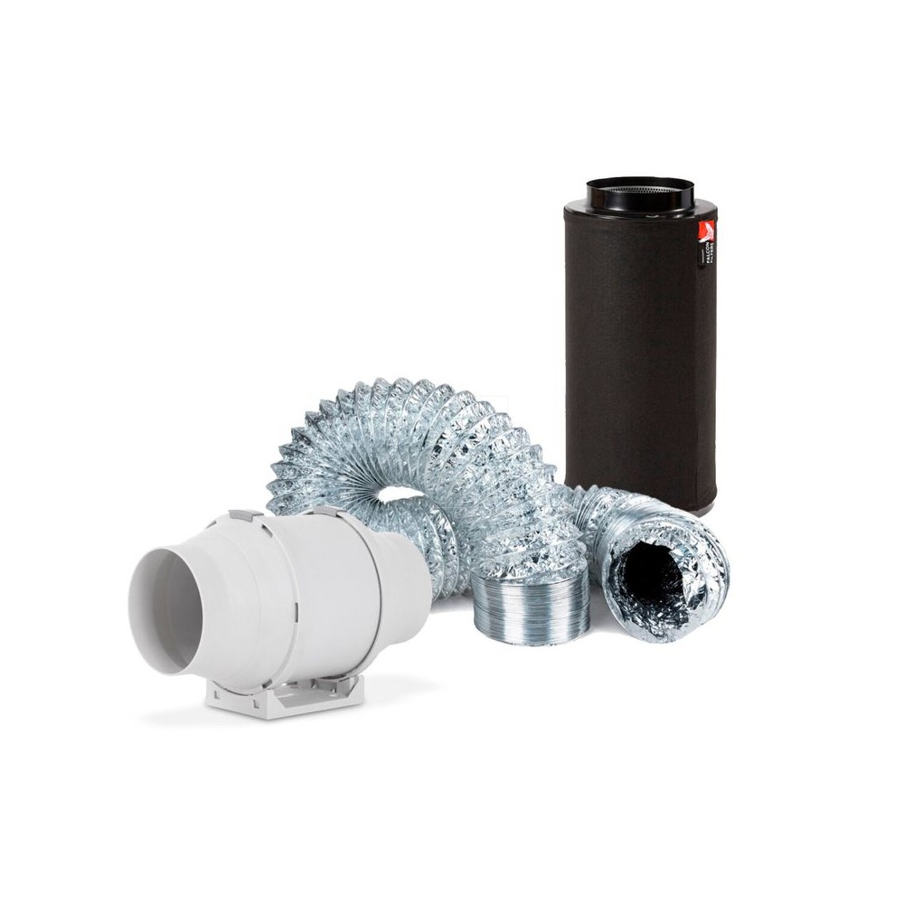 Kit Extracção + Filtro Falcon 125 AIER EXTRACCION KIT GROWSHOP ONLINE GARDEN CENTER LOJA DE CULTIVO ONLINE