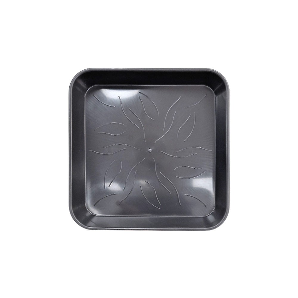 Prato 34 cm Quadrado Preto Simples growshop online garden center plate plant plate grow store loja de cultivo online
