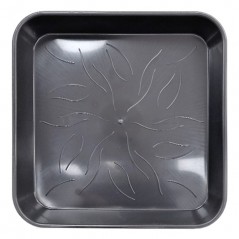 Prato 34 cm Quadrado Preto Simples growshop online garden center plate plant plate grow store loja de cultivo online