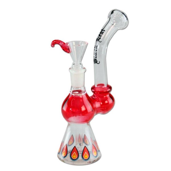 Bong vidro Difusor Red & Fire 18 cm loja de cultivo online garden center gardenong center