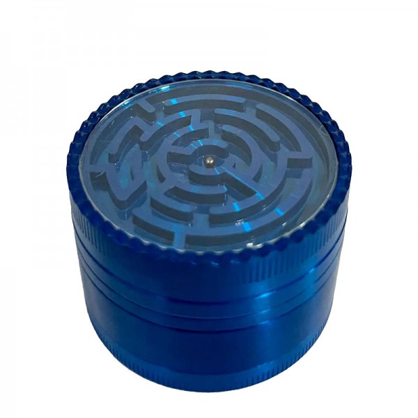 Grinder Metal 4 partes Labirinto Blue 63 mm  garden center LOJA DE CULTIVO ONLINE