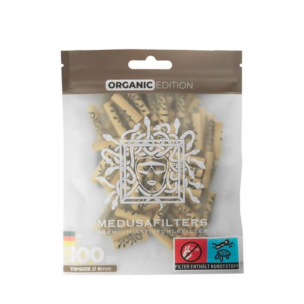 Filtros Carvão Medusa 100 unidades 6mm Organic