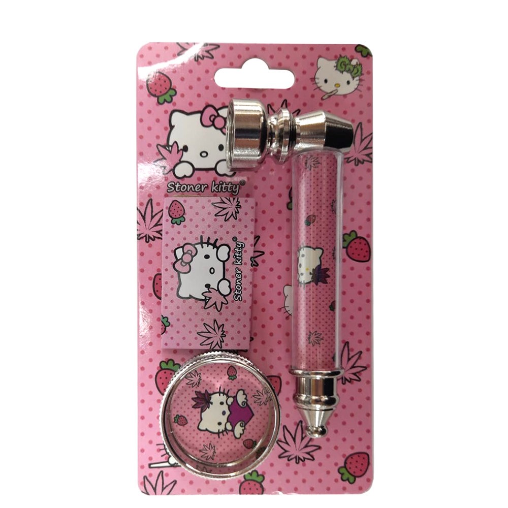 Kit Cachimbo Hello Kitty + Grinder