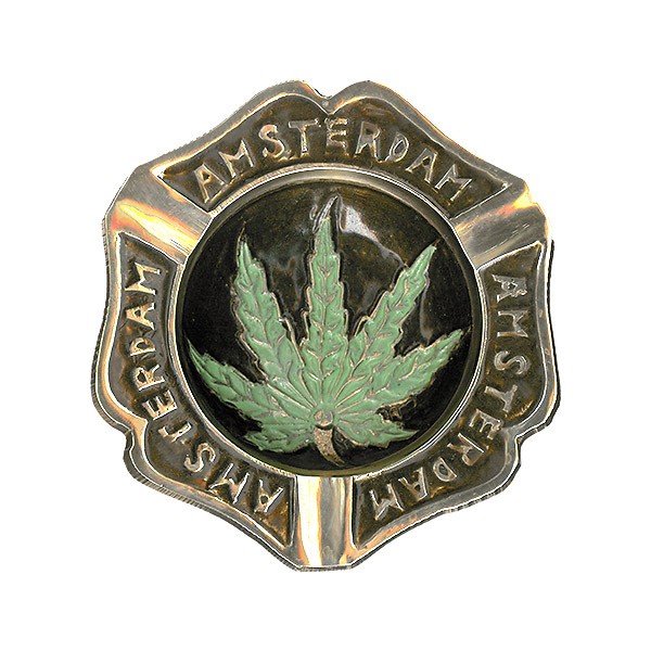 Cinzeiro de bronze Folha de Amsterdã 9 cm