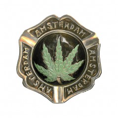 Cinzeiro de bronze Folha de Amsterdã 9 cm