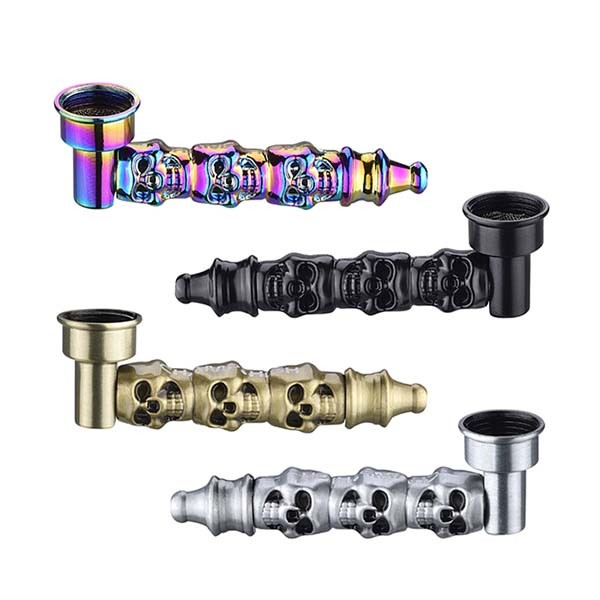 Cachimbo de Metal Skulls 80 mm.