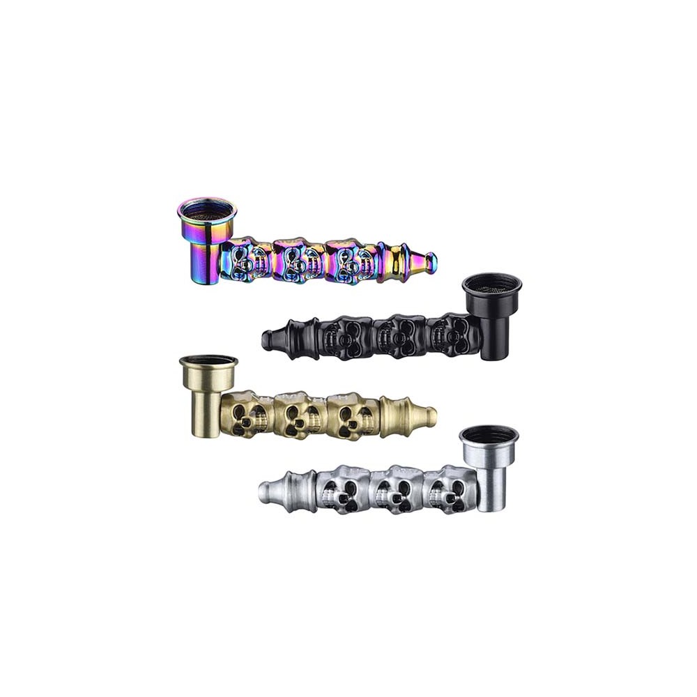 Cachimbo de Metal Skulls 80 mm.