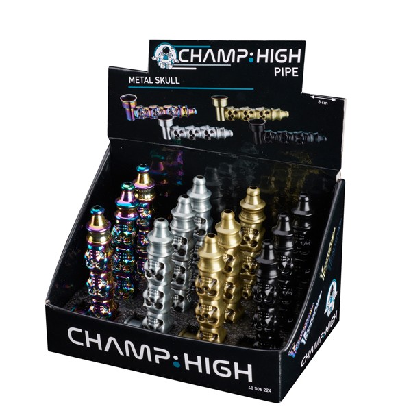 Cachimbo de Metal Skulls 80 mm.