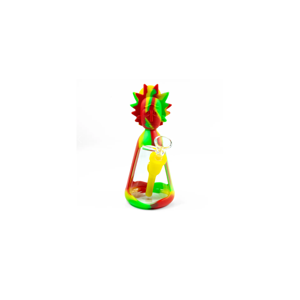 Bong Silicone Rasta Ricky & Morty 19cm
