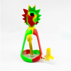 Bong Silicone Rasta Ricky & Morty 19cm