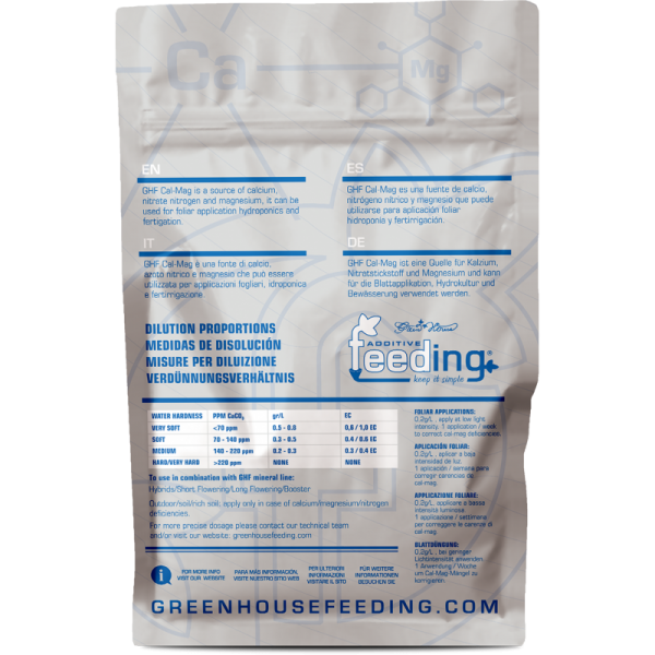 Powder Feeding CalMag 125gr até 1kg Green House LOJA DE CULTIVO ONLINE GARDEN CENTER LOJA DE CULTIVO PROFISSIONAL