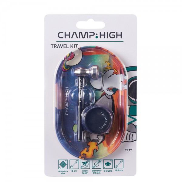 Kit Cachimbo Champ High + grinder & Bandeja