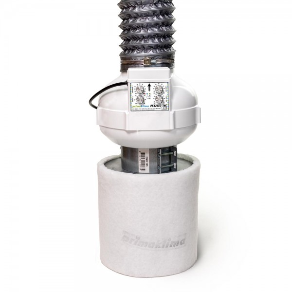 Kit Extractor 125 mm 680 m3 EC-THC Temperatura & Humidade